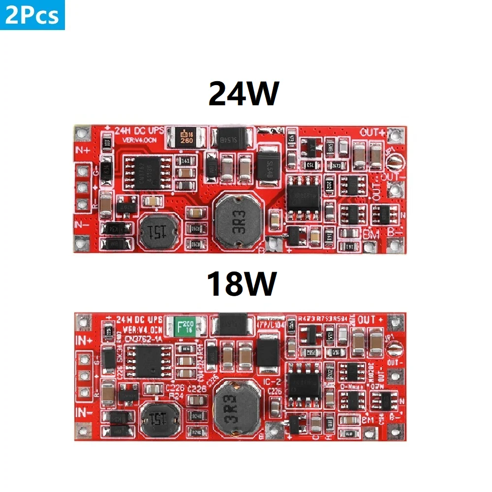 

2Pcs DC 12V/15V 24W 1A UPS Power Supply Module Uninterruptible Power Control Board 2S V4.0CN Charging Step Up Protection Module