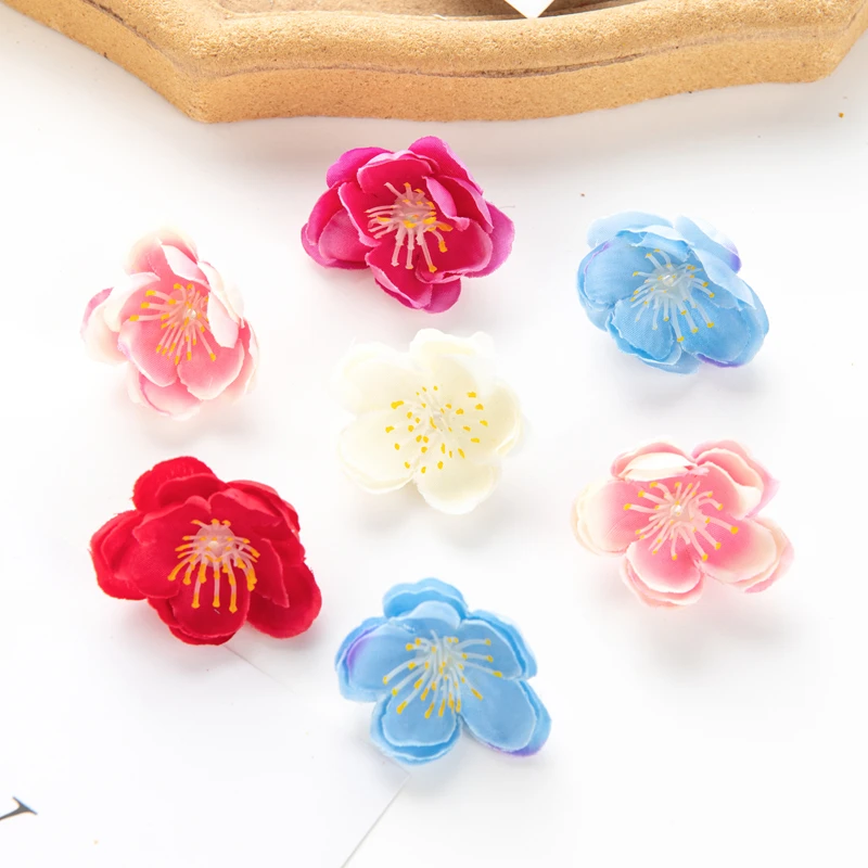100 Stück 3CM Künstliche Blumen für Scrapbooking, Kirschblüten, DIY-Geschenke, Süßigkeitenbox, Hochzeit, Garten, Rosenbogen, Heimdekoration, Valentinstagskranz – Detail 20