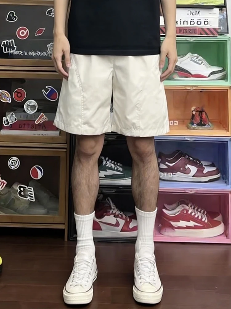 

Quick Dry American Style Nylon Shorts Men's Summer Fitness Sport Five-Point Outdoor Three-Defend Training Loose Fit Elastic W...