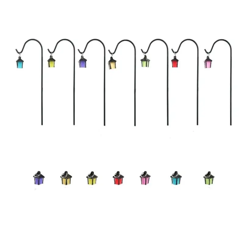 New 6pcs Garden Miniature Decorative Stakes, Glow-in-the-Dark, Bonsai Mini Decorations, Party Crafts