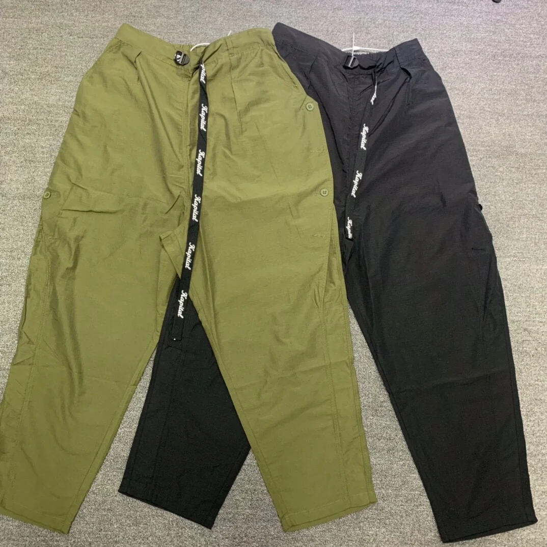 

New Kapital Kountry Trendy Brand Military een Workwear Long Pants Men Women Sle Button Detail Loose Fit Casual Trousers