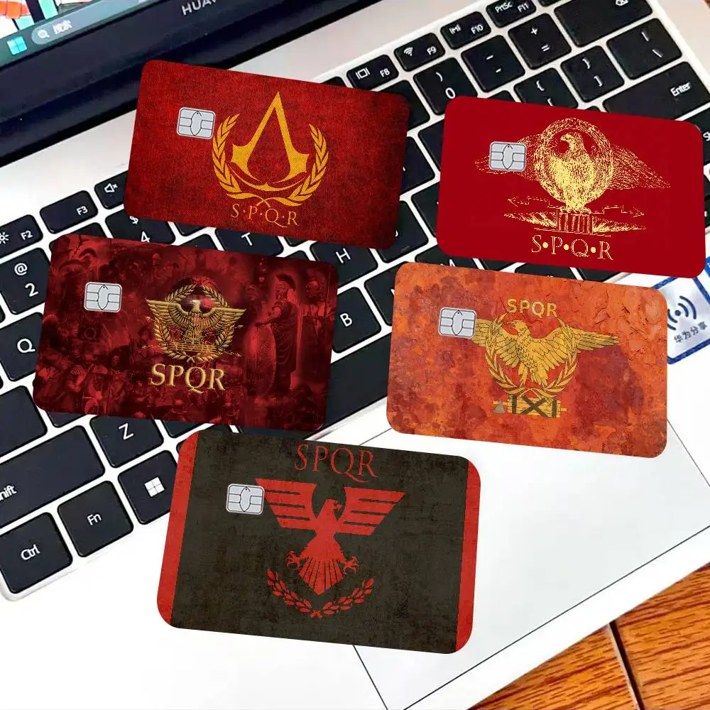 S-SPQR 2024 أنيمي الكرتون الجلد ملصقات فيلم الشريط الحال بالنسبة لبطاقة الخصم الائتمانية الكبيرة الجانب الأمامي