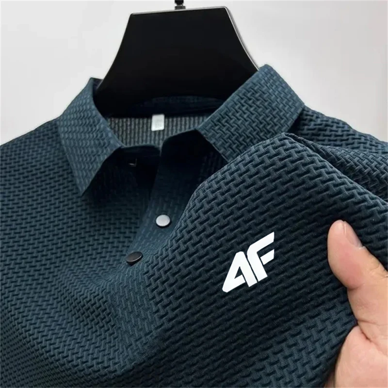 

Outdoor Business and Leisure 2026 Summer Men's New Fashionable Breathable Short sleeved Polo Shirt, Quick drying Golf Polo Shirt