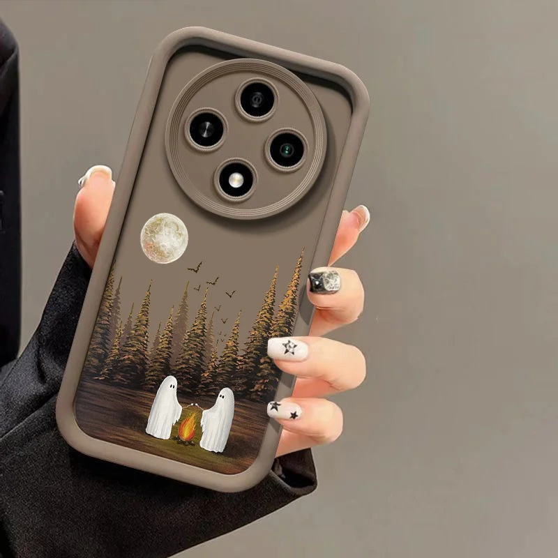 Abstract Cute Ghost Pattern Phone Case for Motorola Moto Edge 70 50 Fusion 40Neo G86 G85 G54 G56 G75 Halloween Soft Cover Fundas view 5