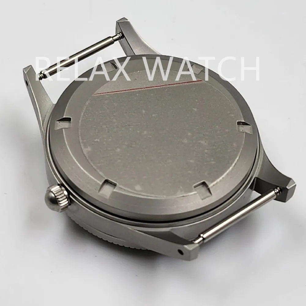 Cassa dell'orologio sabbiata in acciaio inossidabile da 40MM, vetro a cupola originale Vintage adatto al movimento automatico NH35 NH36