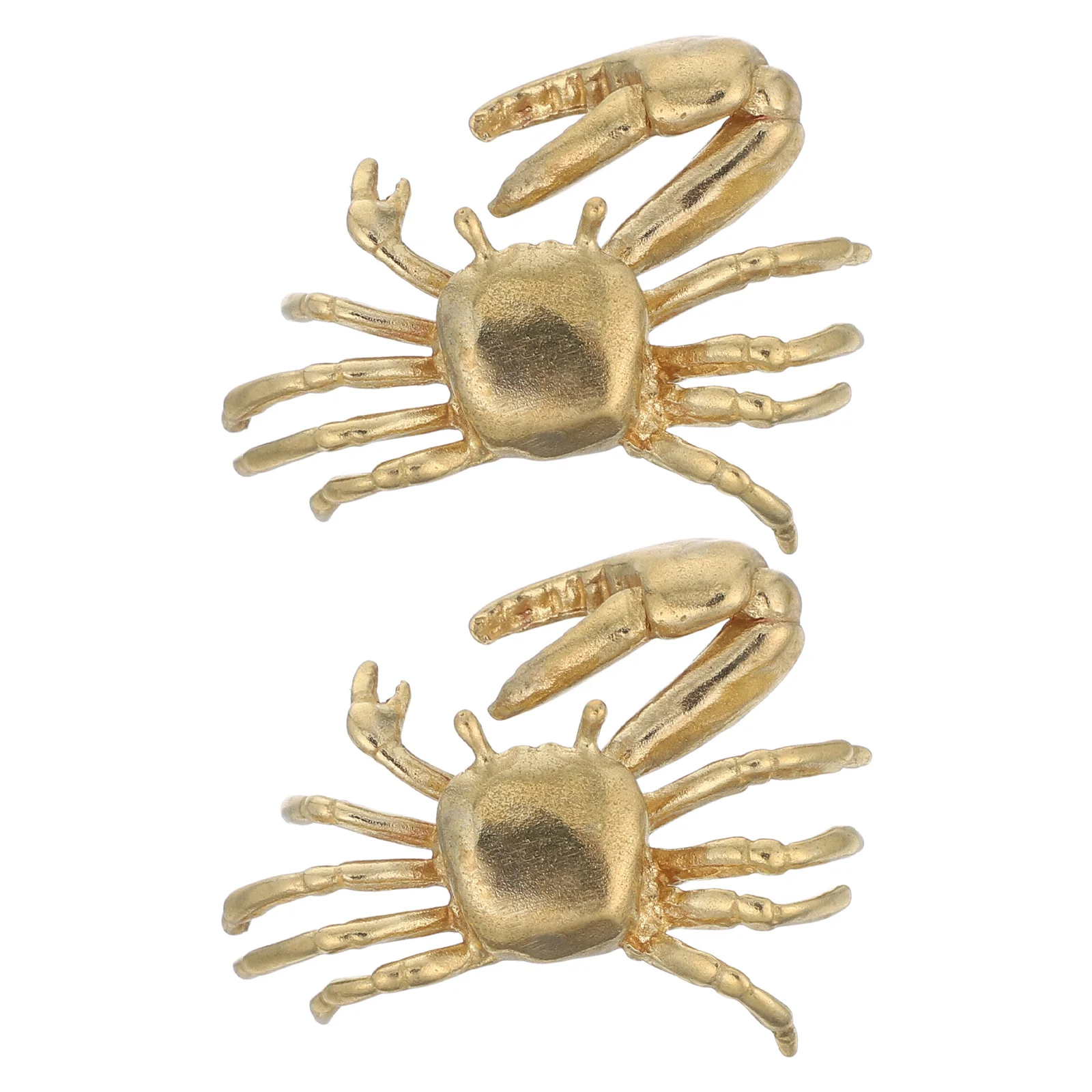 

2pcs Brass Crab Cabinet Knobs Vintage Coastal Drawer Handles Decorative Furniture Hardware For Kitchen Dresser Wardrobe Durable