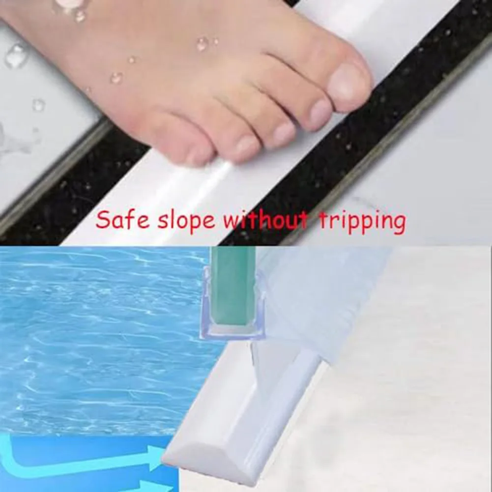 Sophisticated Design Waterproof Seal Strip for Showers Efficiently Contain Water with a Soft Silicone Structure at 100CM Length