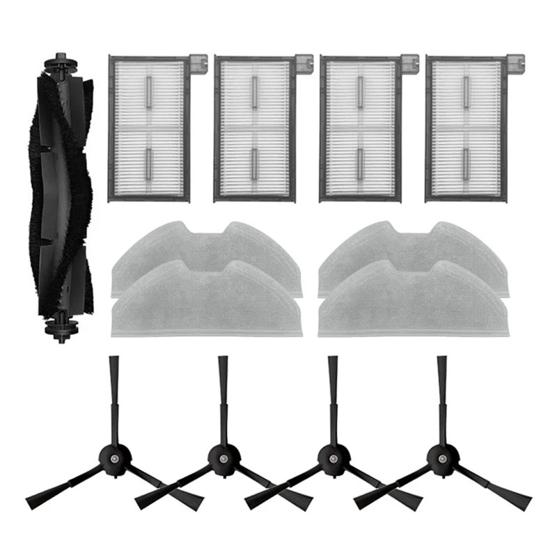 Cepillo lateral de rodillo, filtro HEPA, paño de fregona para Eufy X8 Pro, piezas de repuesto para aspiradora, accesorios