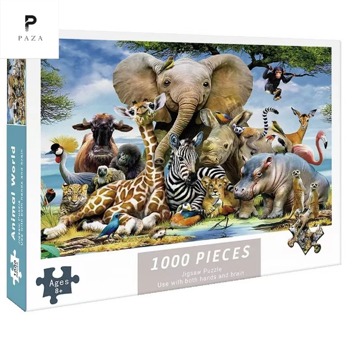 1000 pieces puzzle, cartoon, scenery, decompression puzzle toys (animal world)