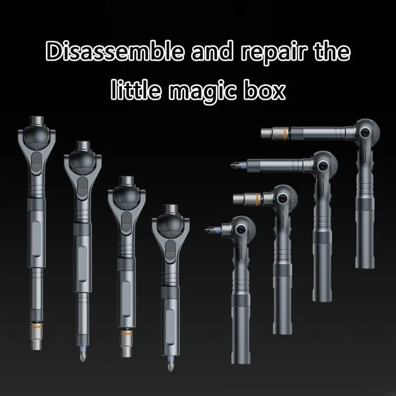 

Compact Ratchet Screwdriver Set With 180 Rotating Head Ergonomic Grip For Tight Space 87HA