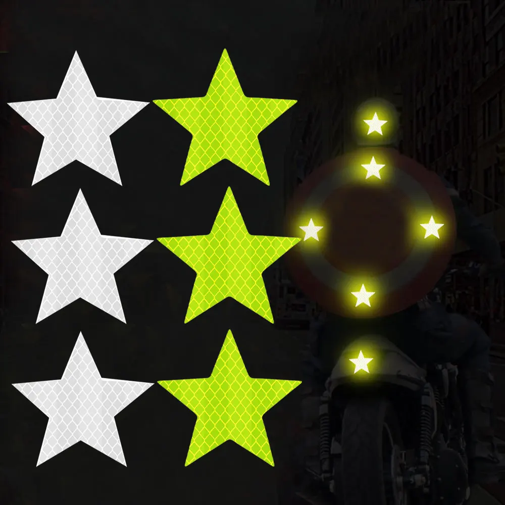 

Star Shape Reflective Reflector Sticker Self Adhesive Safety Warning Conspicuity Tape for Car Truck Motorcycle Trailer Mailbox