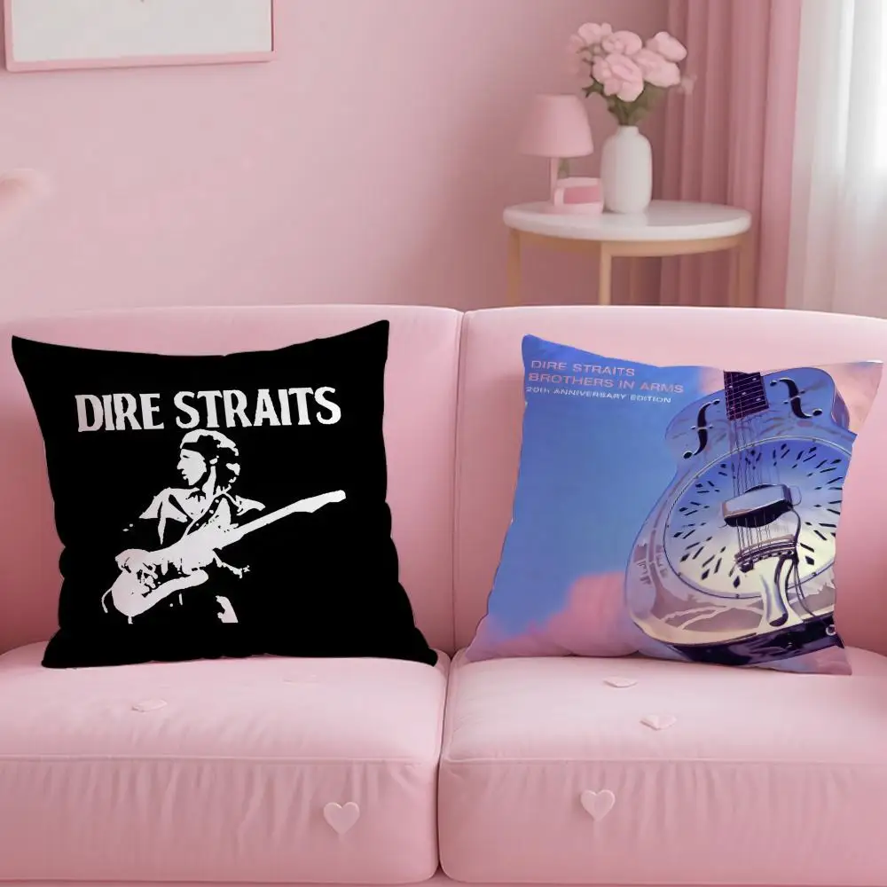 Classic Band Dire Straits Cushion Cover Soft & Easy-Wash Pillow Case – Versatile for Couch, Bed, Travel and Office