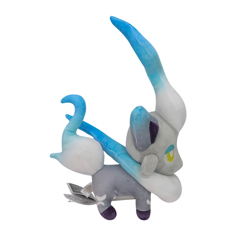 تاكارا تومي بوكيمون لامعة Hisuian Zorua 11 "لعبة قطيفة، بوكيمون سيف درع محشوة الحيوان القرمزي البنفسجي التبديل لعبة الكرتون #4