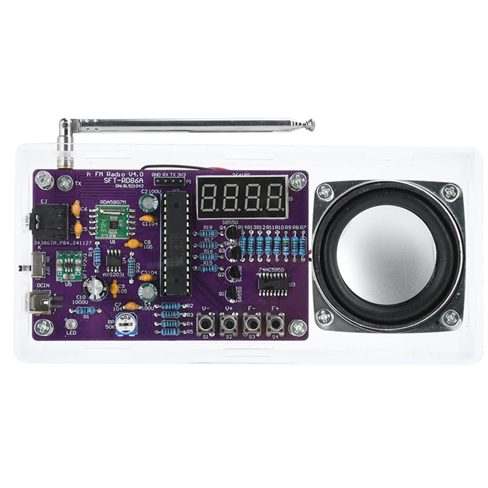 

Цифровой ламповый дисплей FM-радио электронный комплект «сделай сам» микроконтроллер обучающая сборка оптом 87,5 МГц ~ 108 МГц