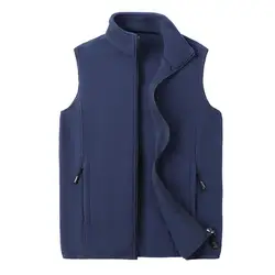 Autumn Fashion Plus Size Male Warm Waistcoat Fleece Vest Men's Lamb Cashmere Warm Sleeveless Coat Men Brand Clothing Winter Vest