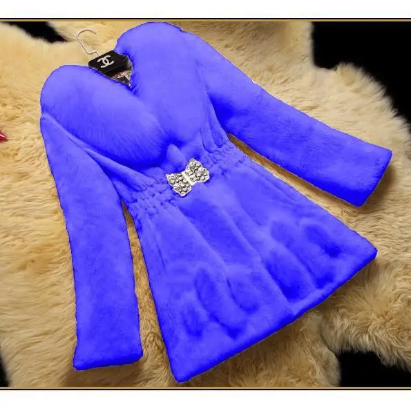 معطف فرو الأرنب الصناعي الجديد من هاينينغ لیدر سيتي متوسط الطول معطف فرو الثعلب الصناعي الراقية معطف عصري ودافئ جاكرز