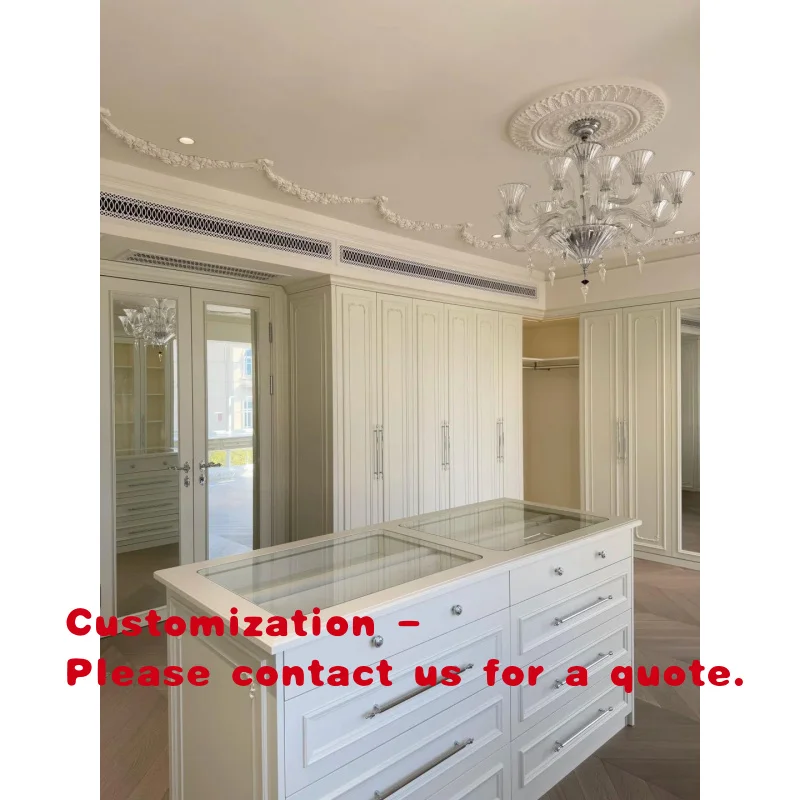 custom.Modern High-end Design French Wardrobe Full Wall Cabinet, Customized Wardrobe Wooden Jewelry Cabinet, Factory Direct Sale