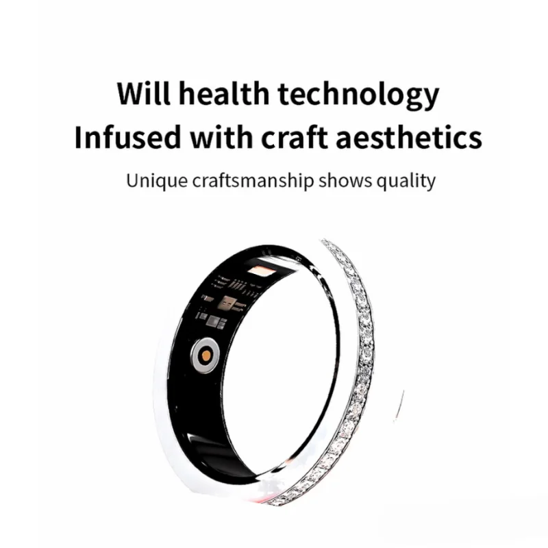 2026 Smart Ring for Men And Women Fidget Spinner Anxiety Relief Health Sleep Monitor 5ATM Waterproof V8