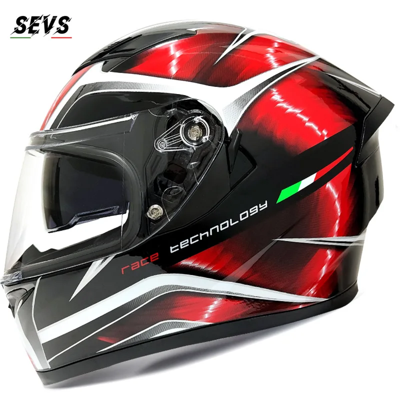 Dual Lens Bluetooth Motorcycle Helmet Men's and Women's Racing Motocross Helmets DOT Certification Full Face Safety Helmet