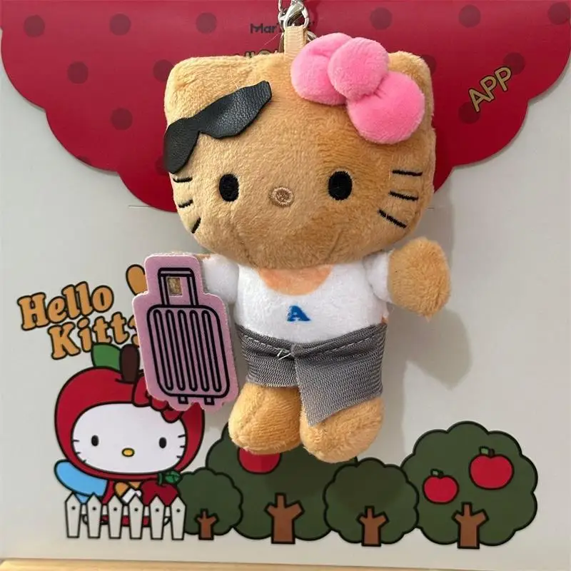 漫画かわいいハローキティぬいぐるみぬいぐるみキーホルダーバッグペンダントガーリー KT 猫クリエイティブバックパックぶら下げ飾りギフト