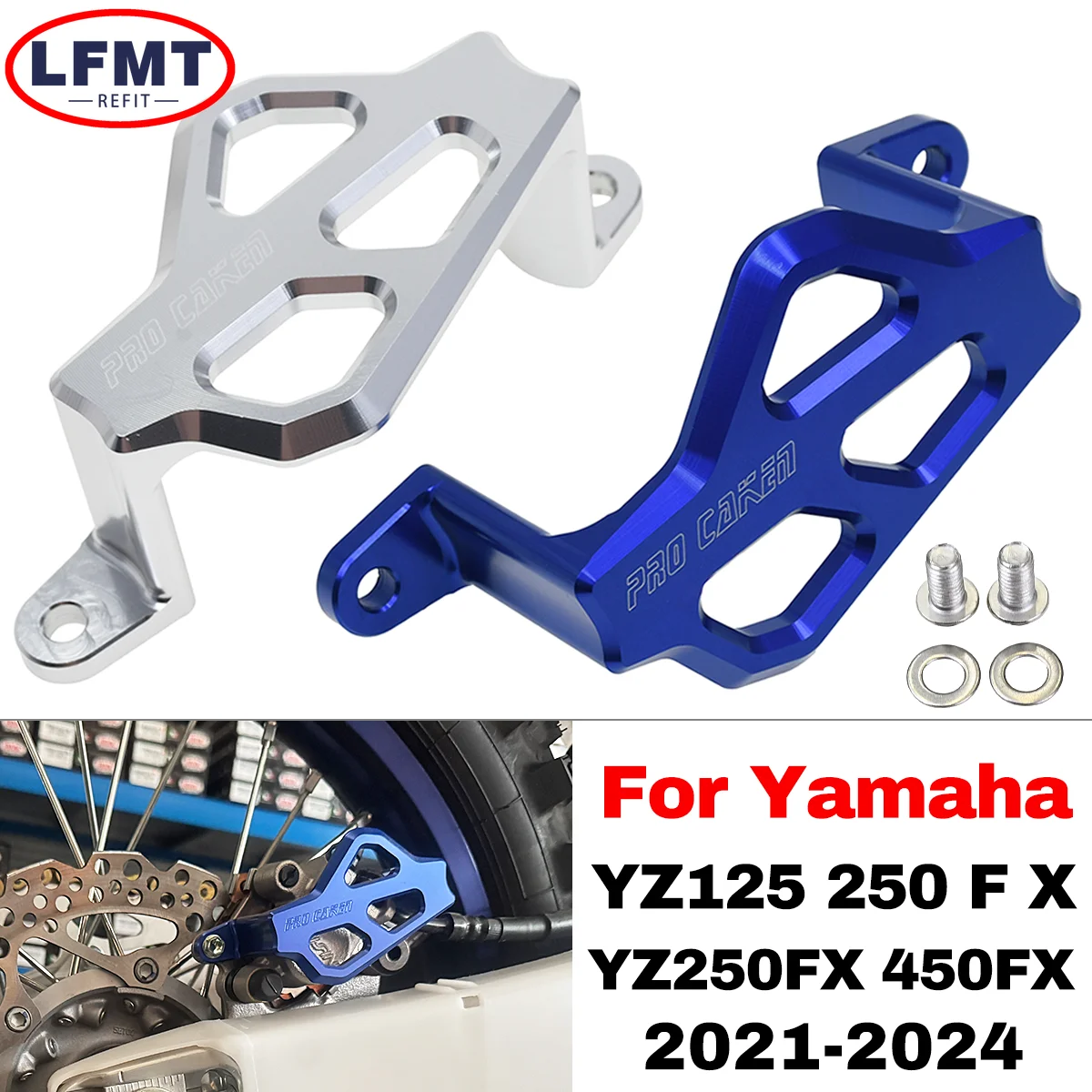 

Motorcycle CNC Rear Brake Disc Cover Brake Calipers Protector For Yamaha YZ125 YZ250 YZ250F YZ450F YZ125X YZ250X YZ250FX YZ450FX