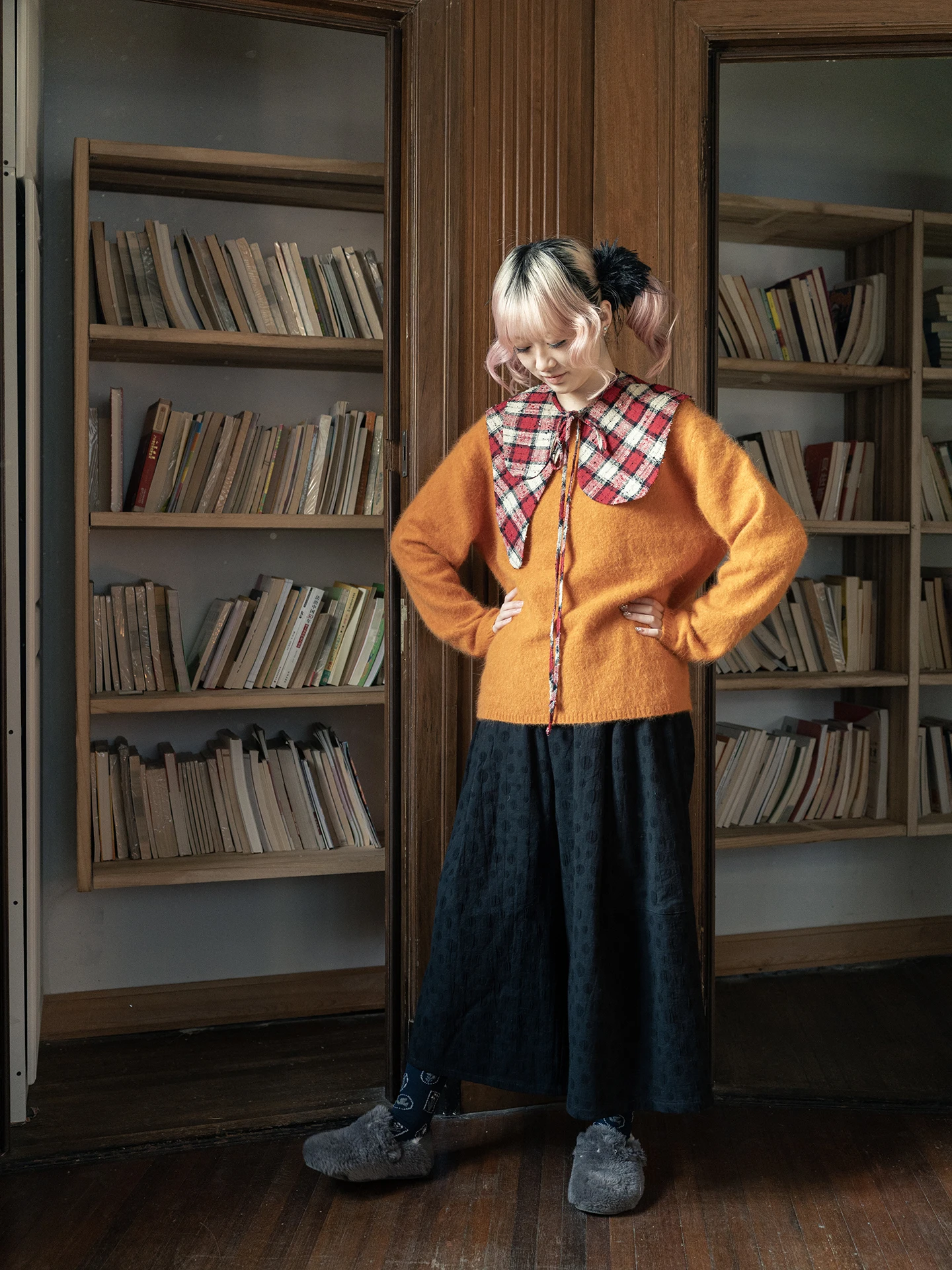 

Женские брюки-юбка с широкими штанинами, 3D-крой, повседневные, со средней талией, А-силуэт, свободный крой, Ciwalk Fashion, Зима 2025