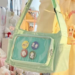 Sacs à bandoulière de style collage japonais pour femmes, Itabag transparent, petit sac Ita pour badges au beurre, plaque d'affichage, sac initié, fille