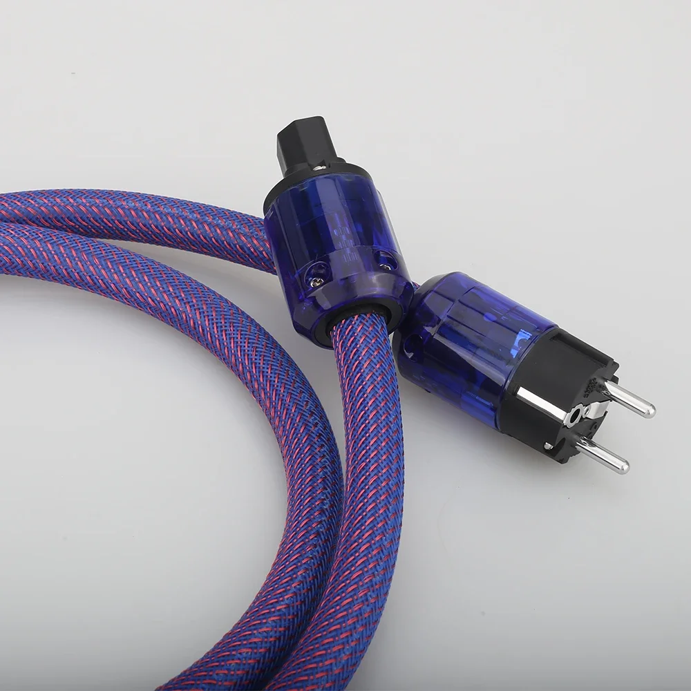 

HI-End 6N Copper Audio Grade US Schuko Power Cable With P037 /P037E EU Power Plug Cable HIFI