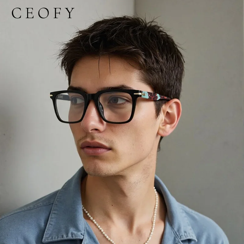 

Ceofy Men Women Fashion Glasses Frame Retro Polarized Night Vision Sun Clip Magnet Optical Sunglasses Prescription Eyeglasses