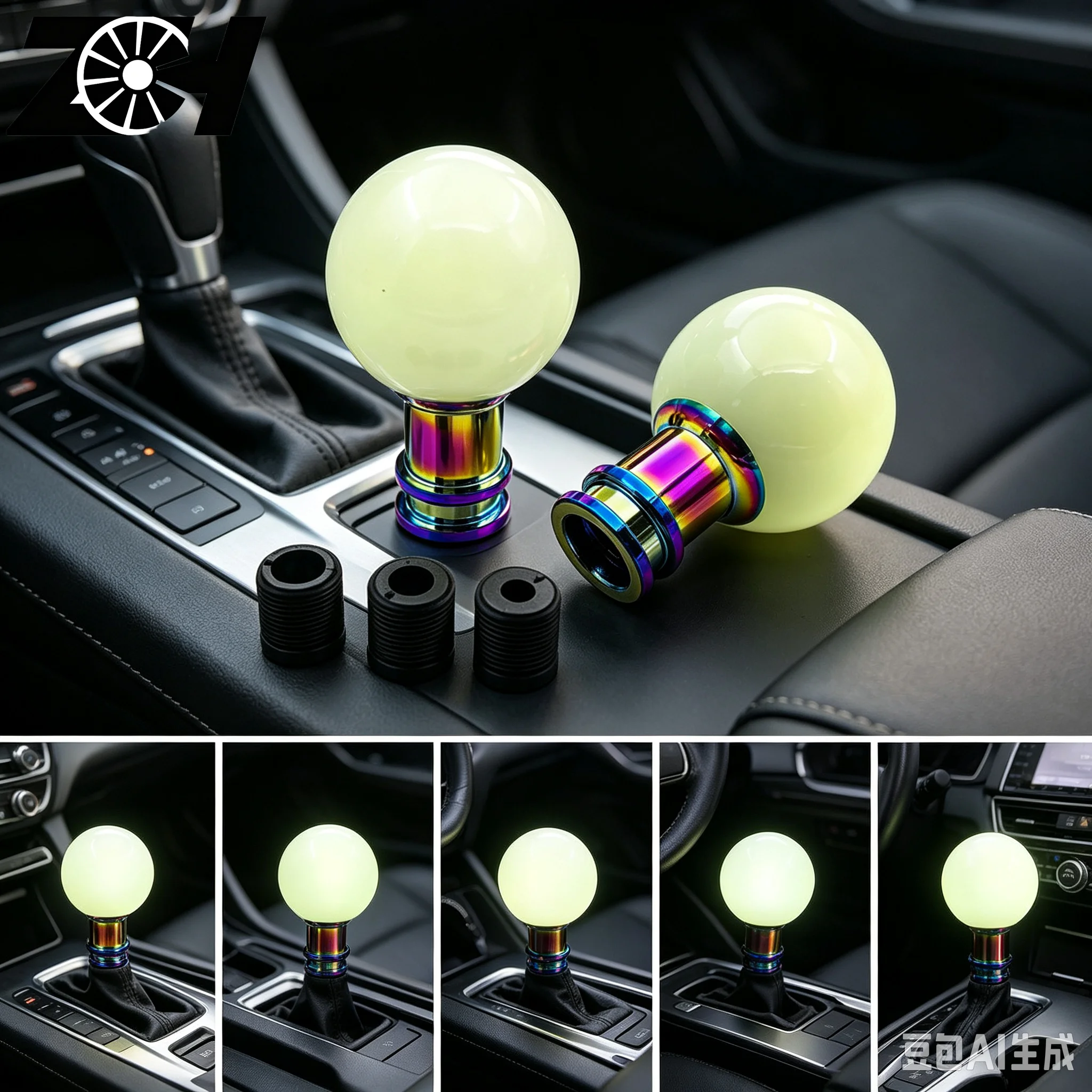 Crystal Transparent Bubble Gear Shift Knob Stick Car Gear Shift Knob Universal Car Accessories Shifter Manual Transmission