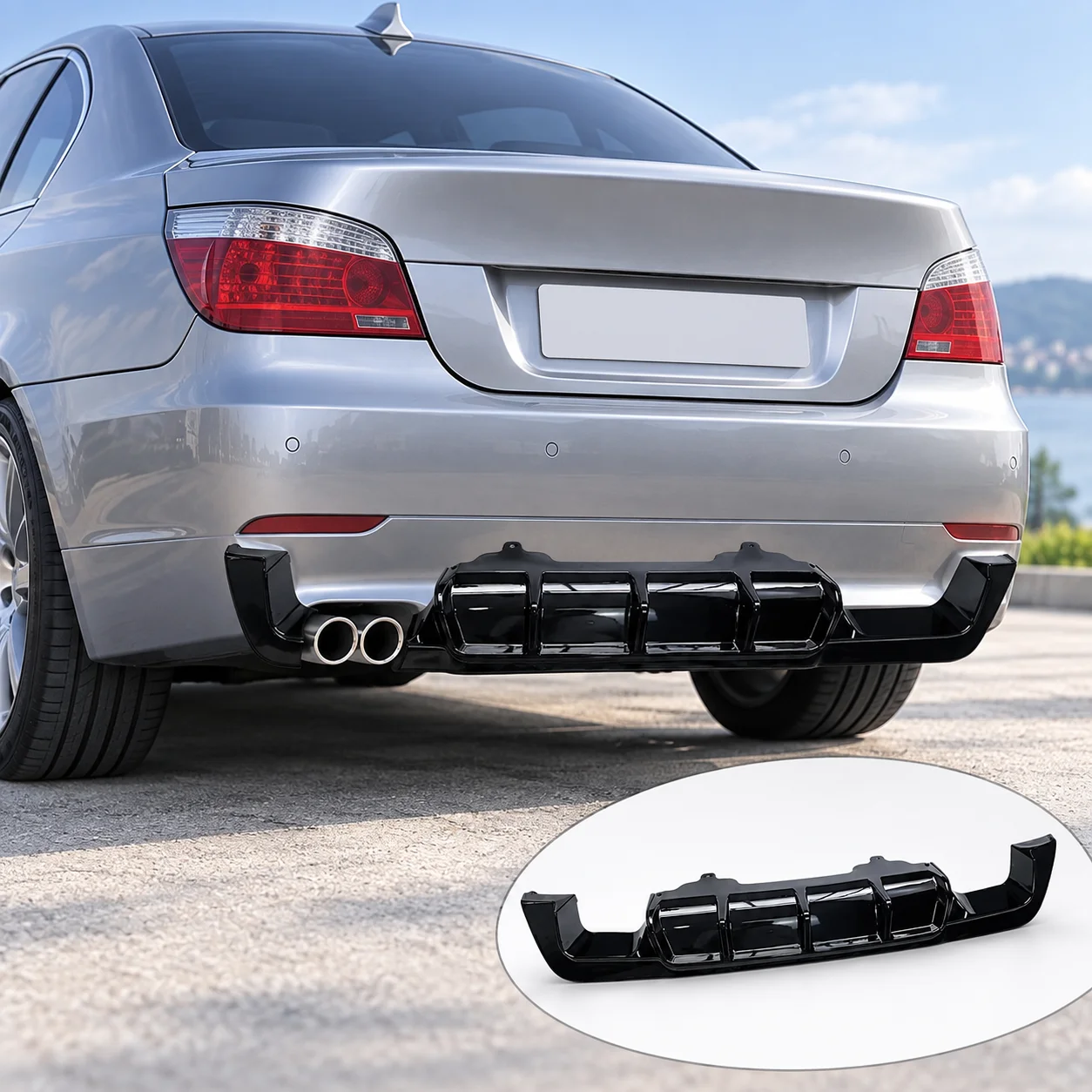 Heckstoßstangen-Spoiler, Hecklippe für BMW E60 E61 2004-2010, hochwertiger ABS-Kunststoff
