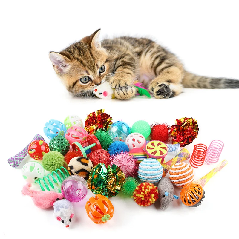 

Intelligence Sisal Ball Interactive Cat Toy Set Mouse Shape Wear-resistant and Bite-resistant Funny Kitten Toys Mascotas Gatos