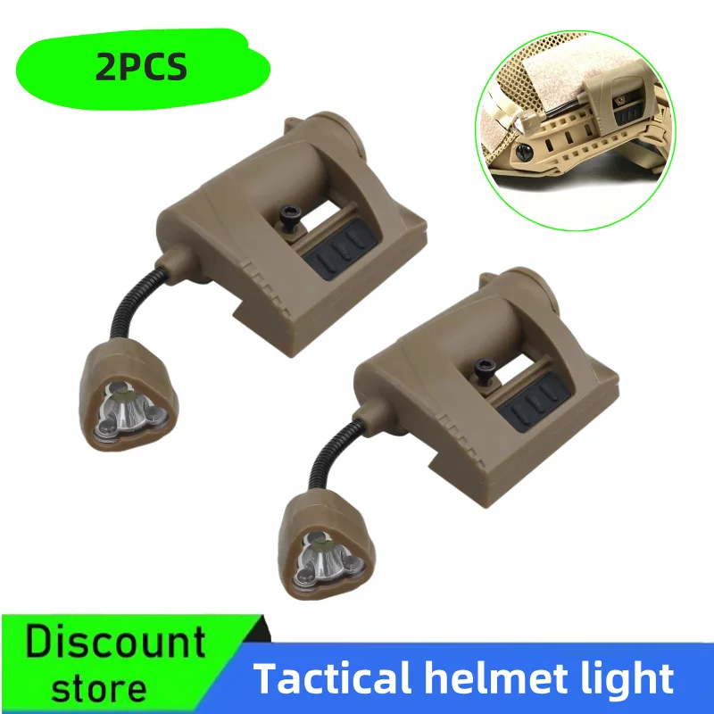 Tactical Helmet Light MPLS‑Charge 4‑Mode IR LED Flexible Gooseneck Helmet Lamp For FAST MICH Airsoft Hunting Helmet Flashlight
