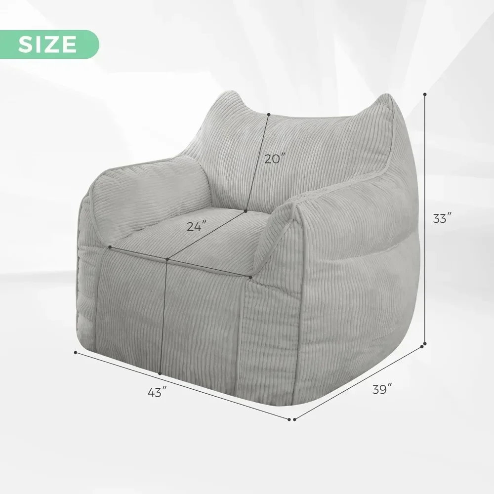 Adult Lazy Bean Bag Chair Bedroom Furniture Sofa Relax Giant Bean Bag Chair for Living Room Beanbag Puff Nest Sofas Relaxing