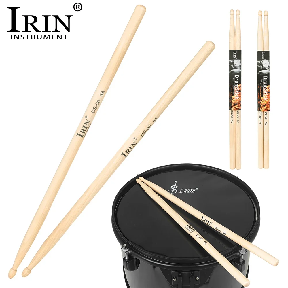 

IRIN 1 Pair Maple Drumsticks 5A 7A Drum Sticks Drum Mallets Professional Percussion Musical Instrument Parts & Accessories