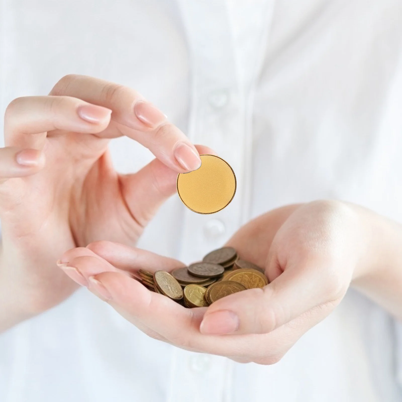 

6 Pcs DIY Blank Coin Engraving Craft Pendants for Copper Coins Jewelry Challenge Collection Commemorative Brass