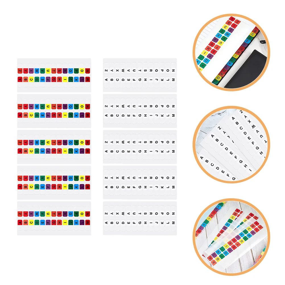 10 Sheets Index Label Color Tabs Notepads Sticky for Books Annotating Supplies Colored Page Markers Water Proof