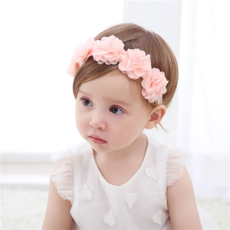 Kant Bloem Baby Hoofdband Prinses Elastische Bloemen Kids Baby Meisje Hoofdbanden Tulband Kinderen Haarband Haarband Haarband Accessoires