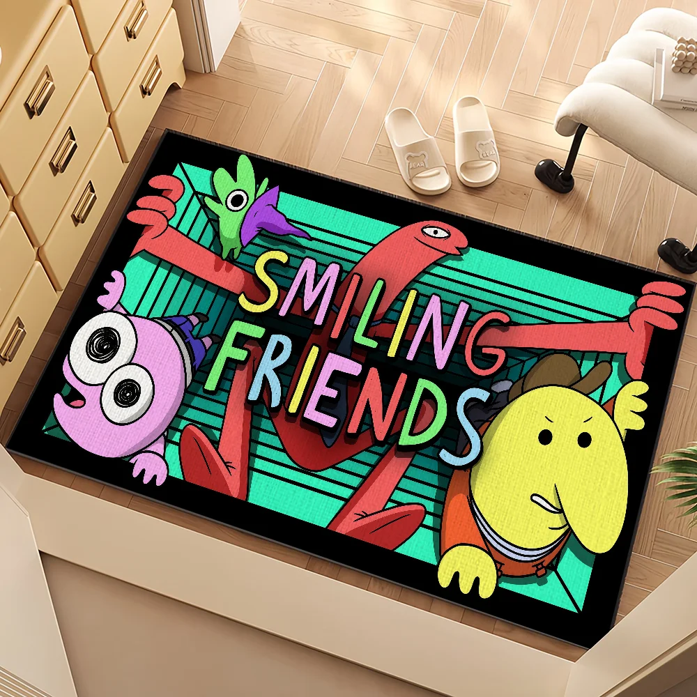 cartoon art anime S-Smiling F-Friends small carpet Rug Carpet Home Decor Bedroom Mat Hallway Balcony Entrance Doormat Decoration