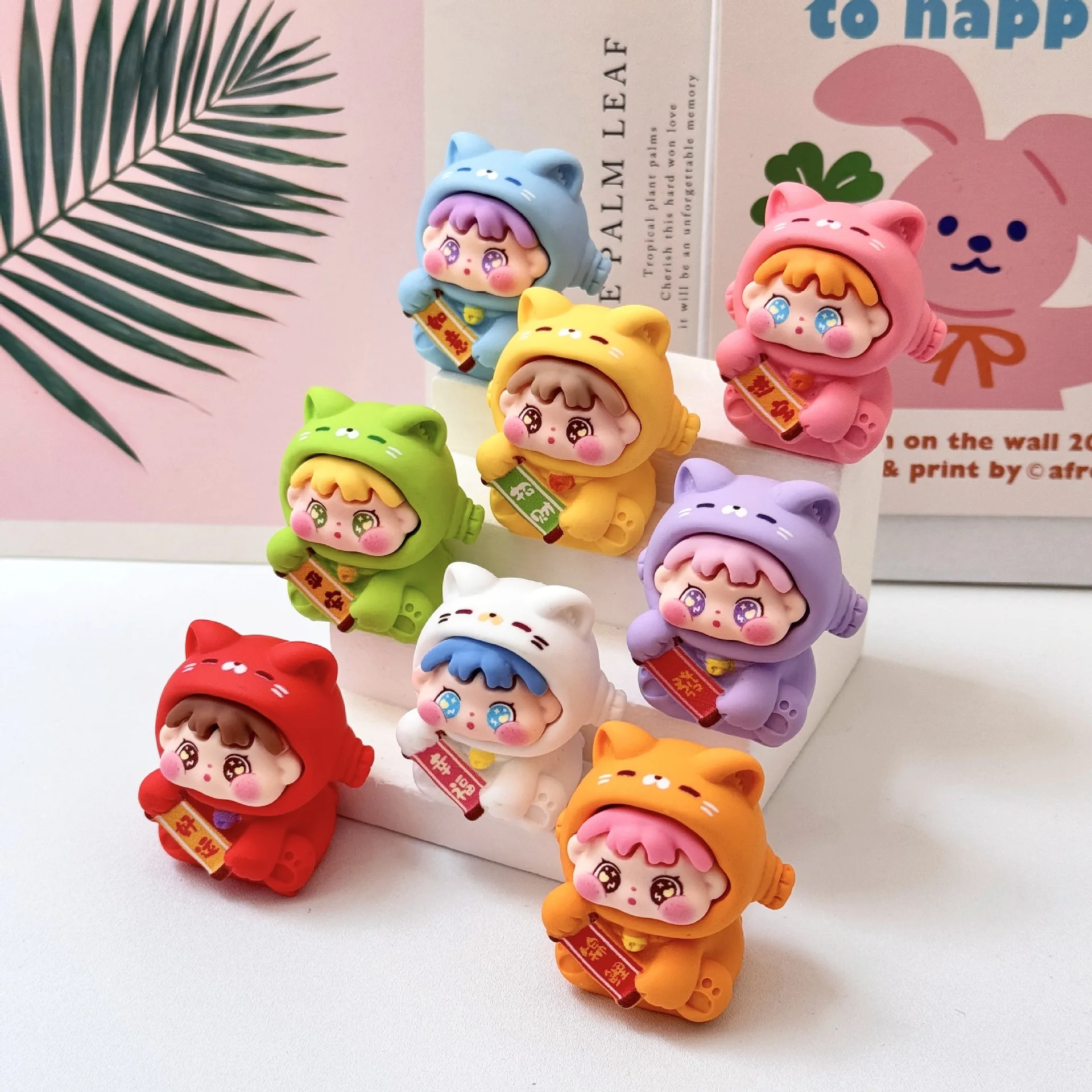 زينة ريسين ثلاثية الأبعاد الكرتونية على سطح المكتب لعبة هدية عيد ميلاد الأطفال