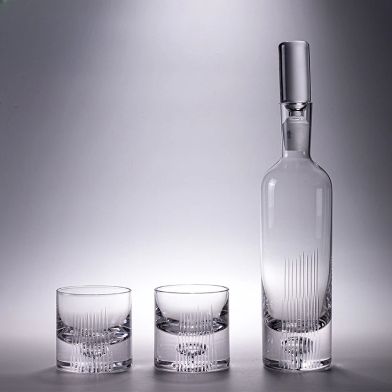 High-end art glass wine set wine glass set, advanced decanter, sub-jug wine glass household spot wholesale