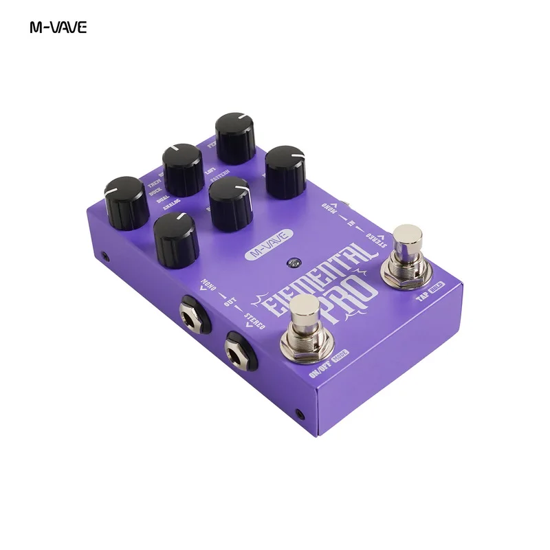 M-VAVE ELEMENTAL PRO Digital Delay Effects Pedal 10 Premium Delay Algorithms Unique Echo Dual Power Support For Guitar Bass ﻿ - view 5