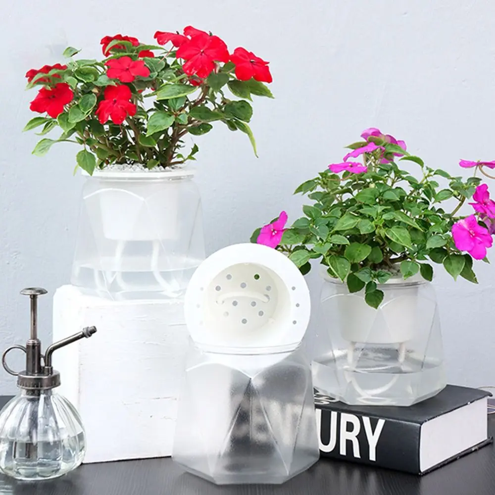 Durable Self Watering Lazy Plant Pot Plastic Including Liner Soil Flower Pot Garden Supplies Potted Flower Pot