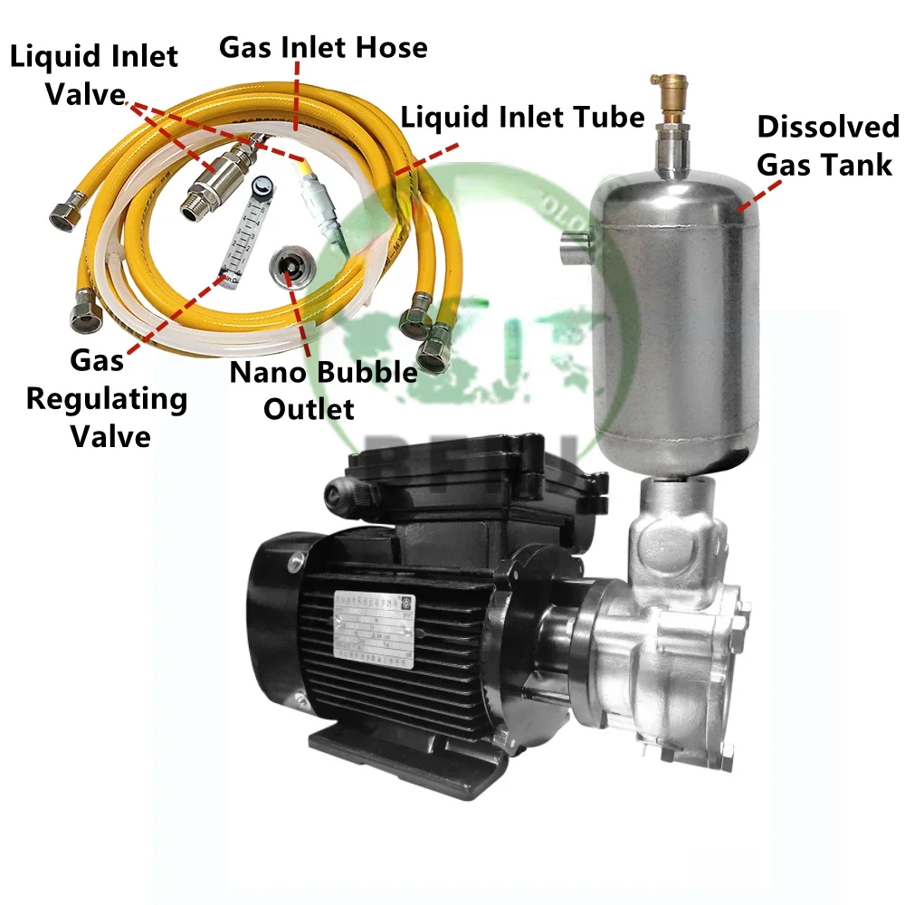 0.55KW 1 m3/h 20QY-1 Dissolved Air Flotation Pump Micro Nano Bubble Generator