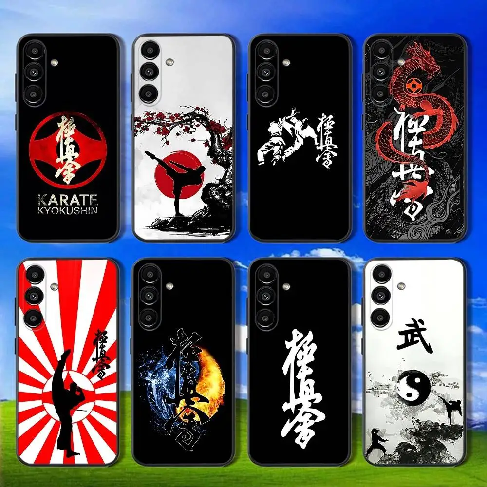 

Kyokushin Karate Symbol logo Phone Case For Samsung Galaxy A73,31,32,72,41,53,52,71,22,5G,Note,J7,8,9 Soft Black Cover