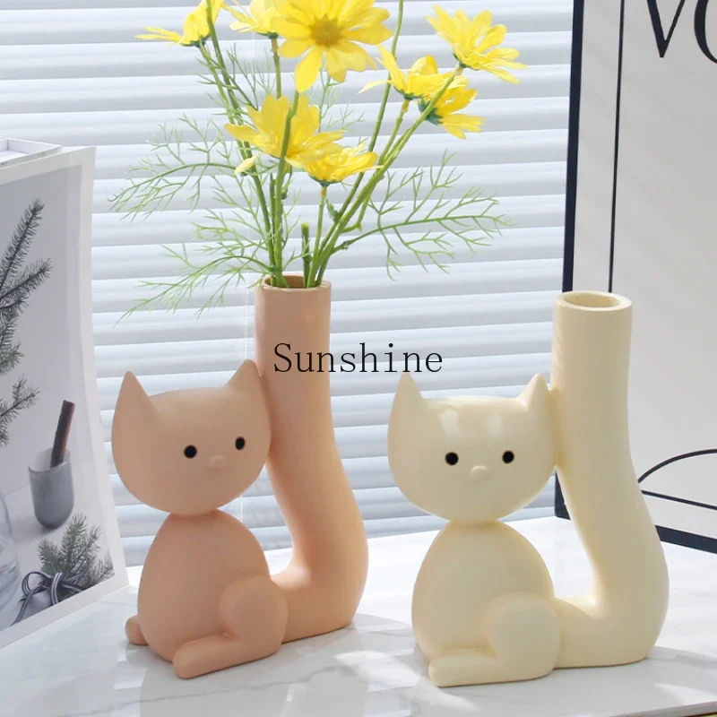 Flower arrangement vase small daisy arrangement dried flower ornament home decoration