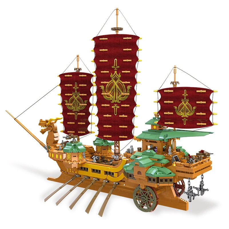 

IN STOCK New MOC Creativity 1396pcs Pirate Ship Building Blocks Model Bricks Assembling Toys for Boys Birthday Gift Set