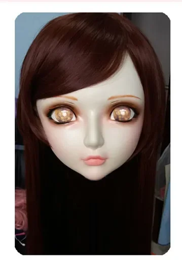 (DM035) Женщины/Девочка милая Смола полуголовы Kigurumi BJD Маска Косплей японское аниме Реалистичная искусственная кожа кроссдресс секс-кукла