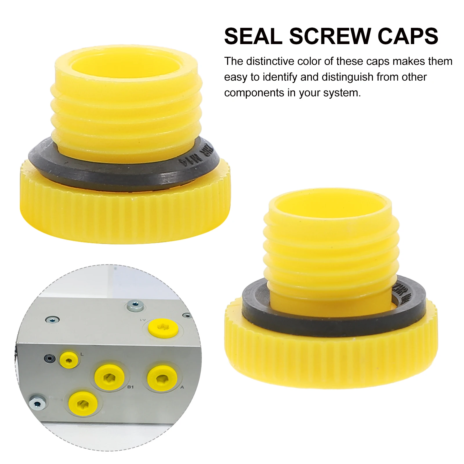 

10Pcs Hydraulic Threaded Plugs Hex Socket Sealing Screw End Caps Easy Install Remove Bright Color Seal Screw Caps