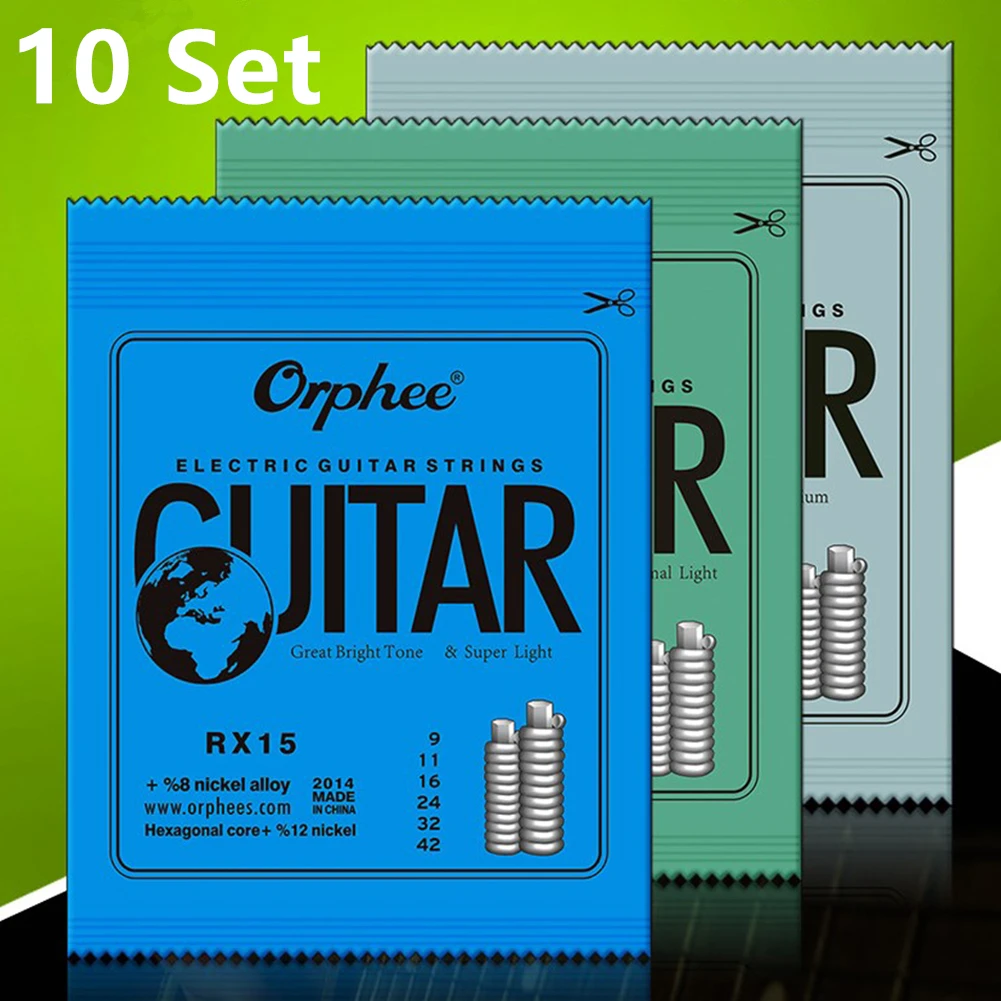 

Orphee RX Series Electric Guitar Strings Super Light 942 1046 1150 Superior Sound and Long lasting Performance